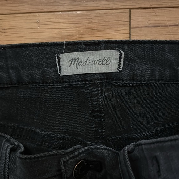 Madewell | high rise skinny jeans | distressed raw hem | in dusty wash | size 29 - Picture 3 of 6